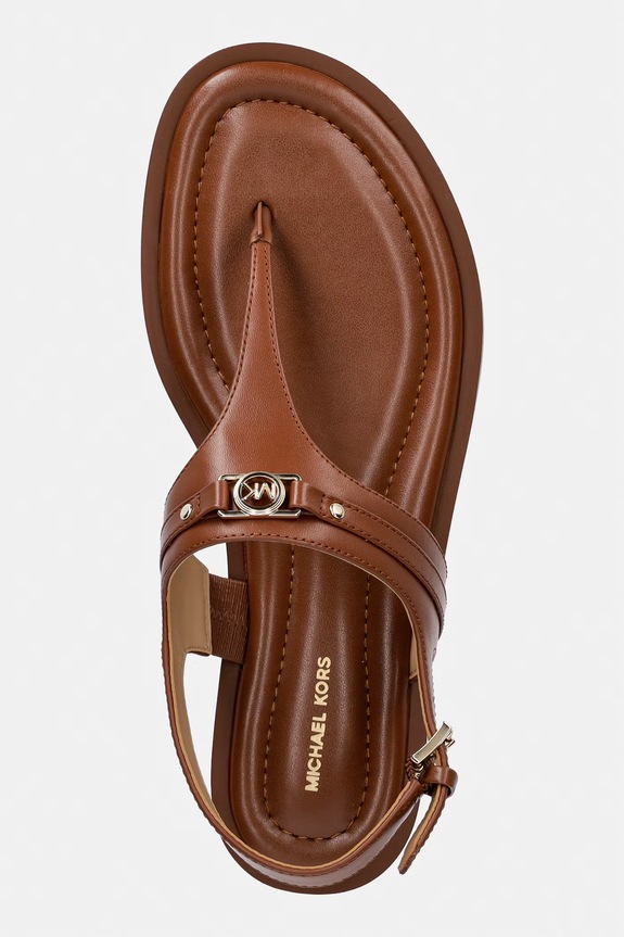 MICHAEL Michael Kors σανδάλια Γυναικεία δερμάτινα Mandy Thong Sandal καφέ 40S5MAFS4L.230