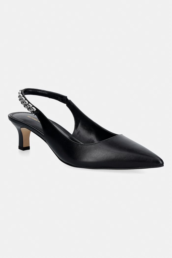 Δερμάτινες γόβες MICHAEL Michael Kors Marcia Kitten Sling Pump στιλέτο μαύρο 40S6MCMP1L.001