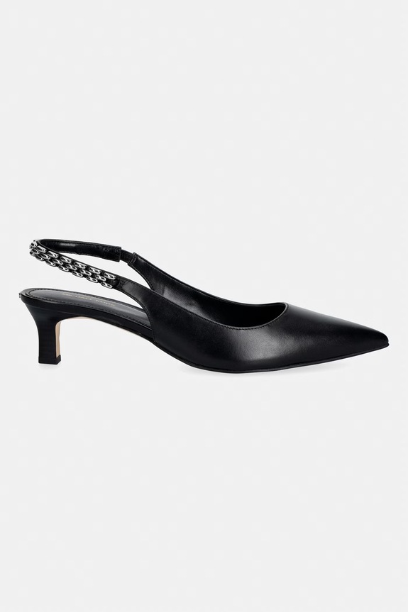 Δερμάτινες γόβες MICHAEL Michael Kors Marcia Kitten Sling Pump 40S6MCMP1L.001 μαύρο SS26