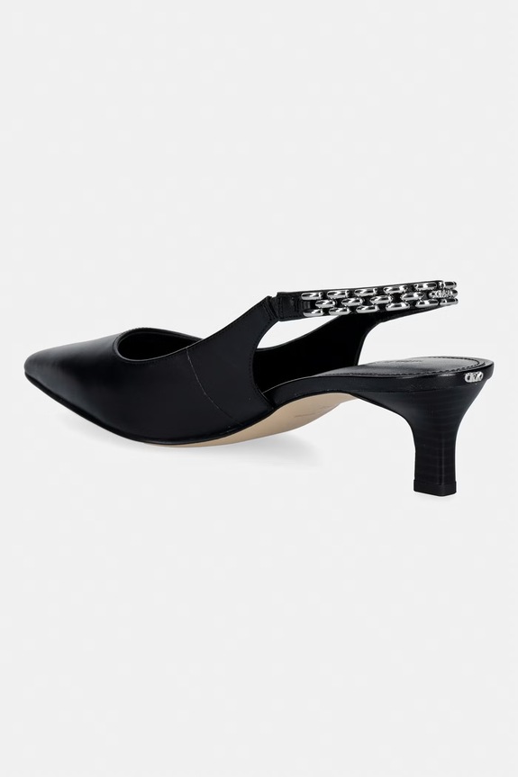 Παπούτσια Δερμάτινες γόβες MICHAEL Michael Kors Marcia Kitten Sling Pump 40S6MCMP1L.001 μαύρο