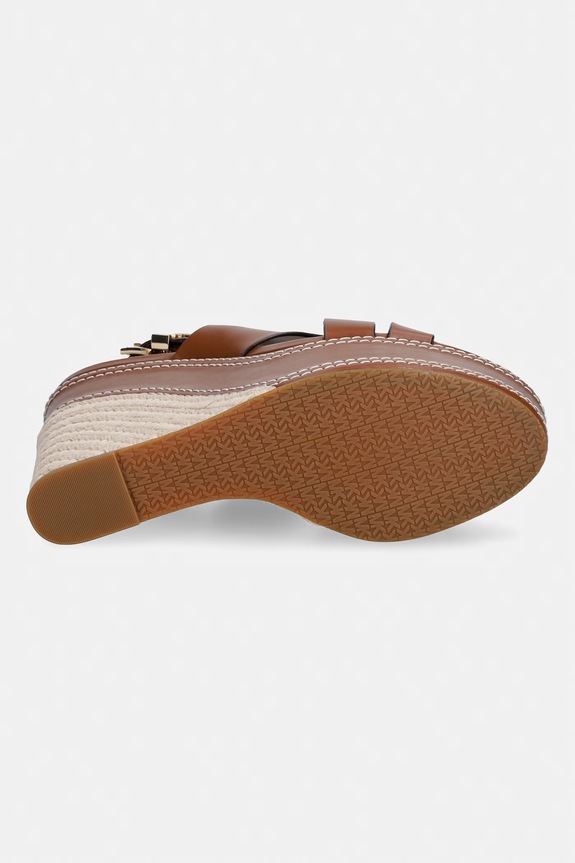 Δερμάτινα σανδάλια MICHAEL Michael Kors Nora Wedge 40S5NOHS3L.230 καφέ