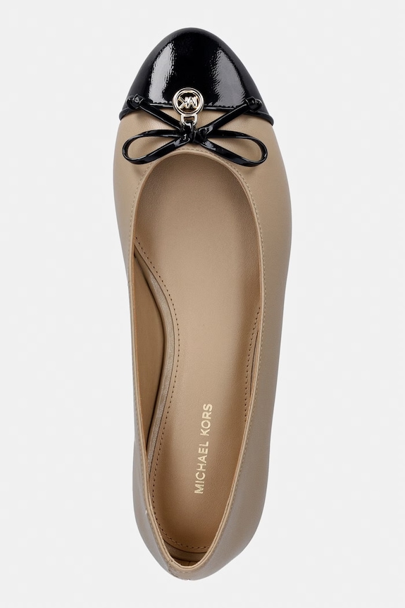 MICHAEL Michael Kors balerinke kožne Piper Flex Ballet bež 40S6PIFP1L.156