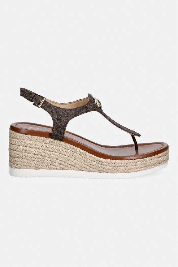 Πέδιλα MICHAEL Michael Kors Val Thong Wedge 40S6VAMS1B.200 καφέ SS26