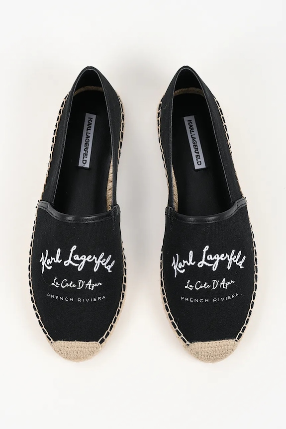 Karl Lagerfeld espadrile Kamini negru KL80110A.900