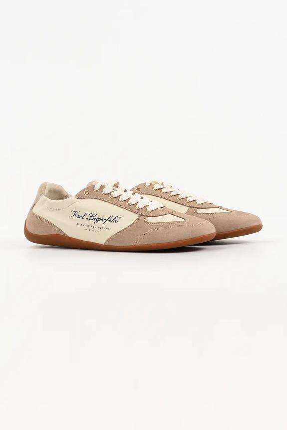 Karl Lagerfeld sneakersy skórzane Altia KL66125.3T8 beżowy SS26