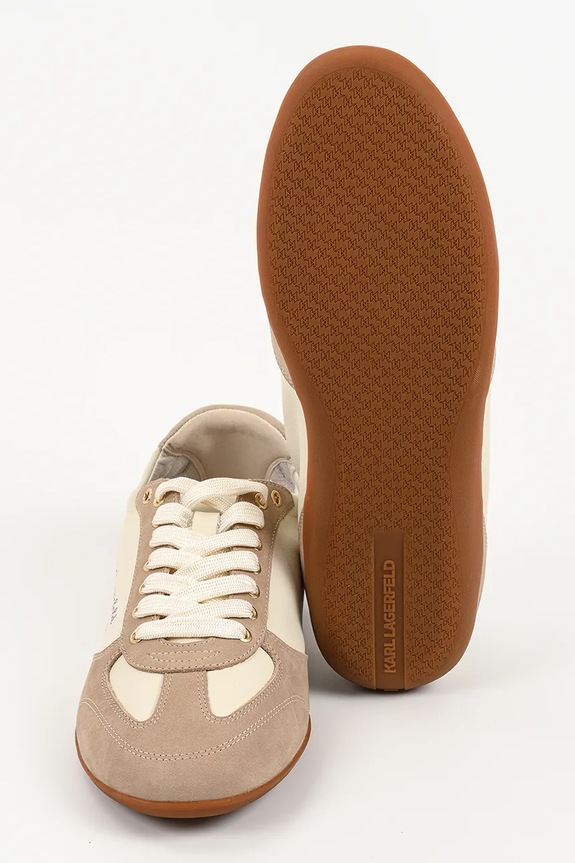 Karl Lagerfeld sneakersy skórzane Altia KL66125.3T8 beżowy