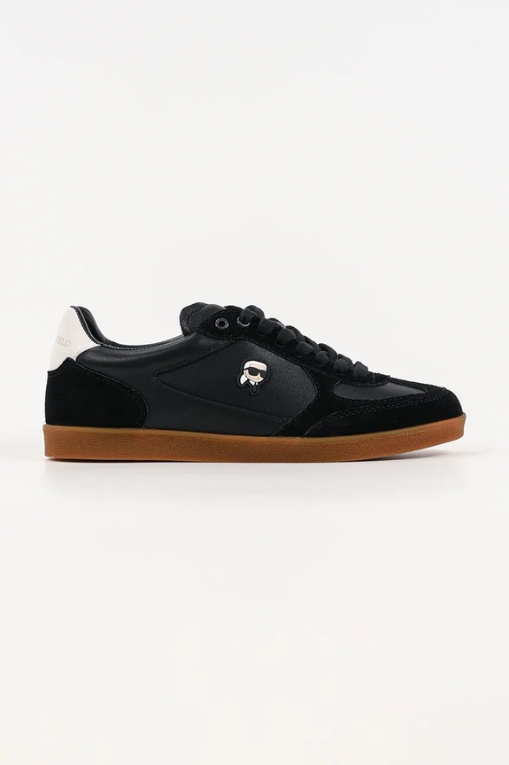 Karl Lagerfeld sneakersy skórzane Kandidate Nft skóra zamszowa czarny KL63833N.300