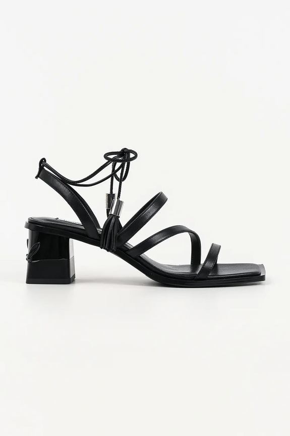 Karl Lagerfeld sandale de piele Kayla gros negru KL35416.000