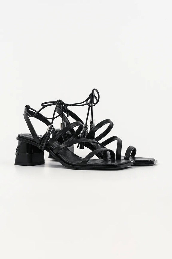 Karl Lagerfeld sandale de piele Kayla KL35416.000 negru SS26