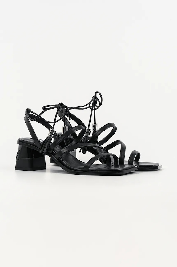 Karl Lagerfeld sandale de piele Kayla KL35416.000 negru SS26