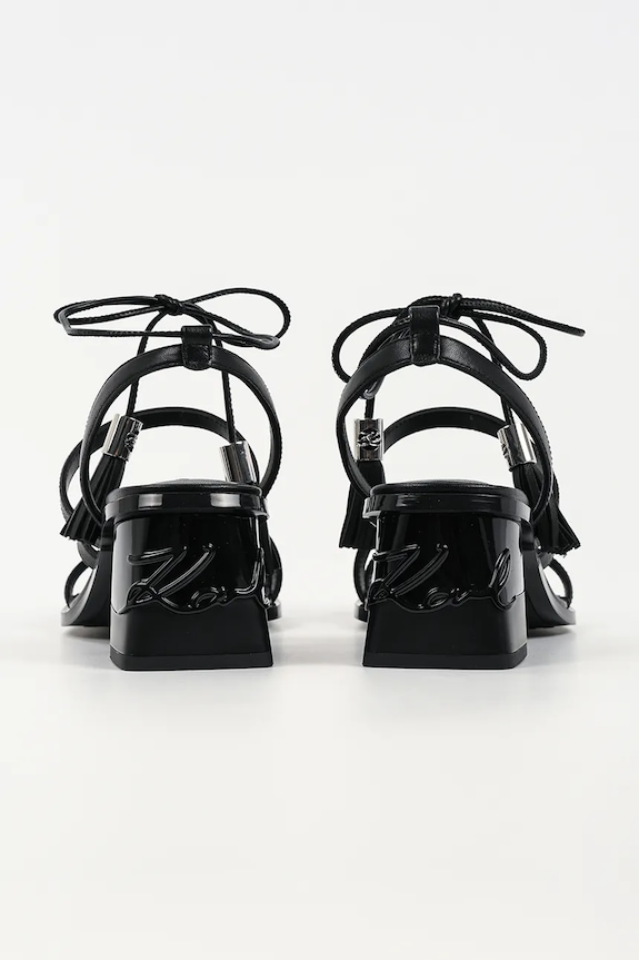 Încălțăminte Karl Lagerfeld sandale de piele Kayla KL35416.000 negru