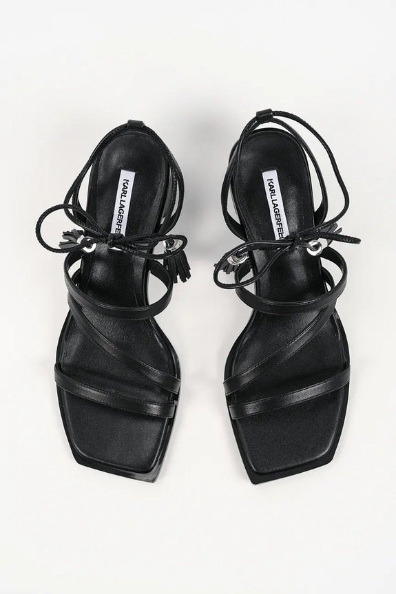 Karl Lagerfeld sandale de piele Kayla negru KL35416.000