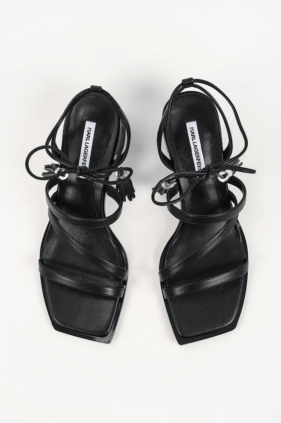 Karl Lagerfeld sandale de piele Kayla negru KL35416.000