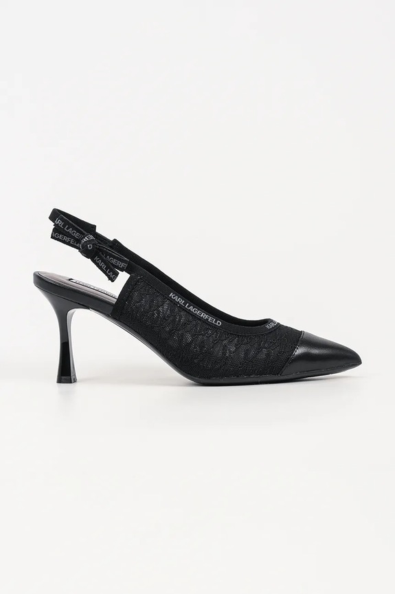 Karl Lagerfeld štikle kožne Sienna crna KL32728.M0X