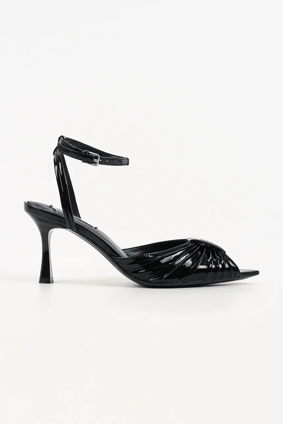 Kožené sandály Karl Lagerfeld Sienna více než 8 cm černá KL32703A.000