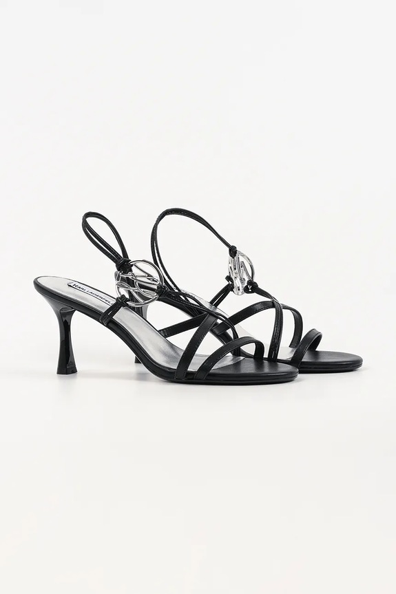Karl Lagerfeld bőr tűsarkú Sienna KL32702A.000 fekete SS26