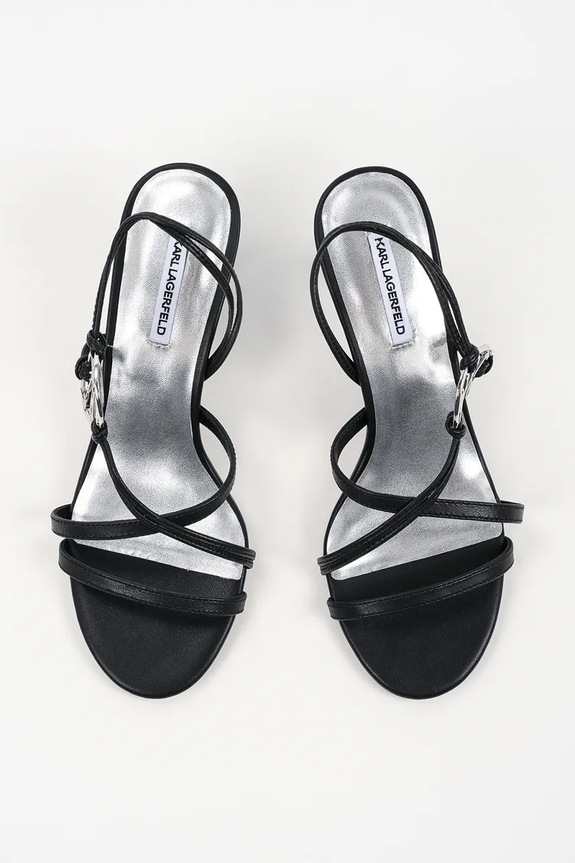 Karl Lagerfeld bőr tűsarkú Sienna fekete KL32702A.000