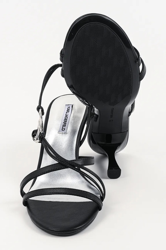 Karl Lagerfeld bőr tűsarkú Sienna KL32702A.000 fekete