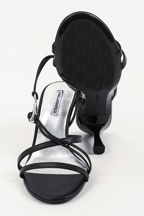 Karl Lagerfeld bőr tűsarkú Sienna KL32702A.000 fekete