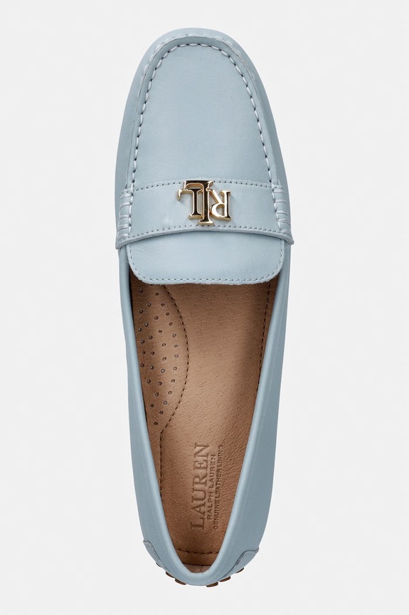 Lauren Ralph Lauren Mokasíny dámske kožené Barnsbury modrá 802852847029.400