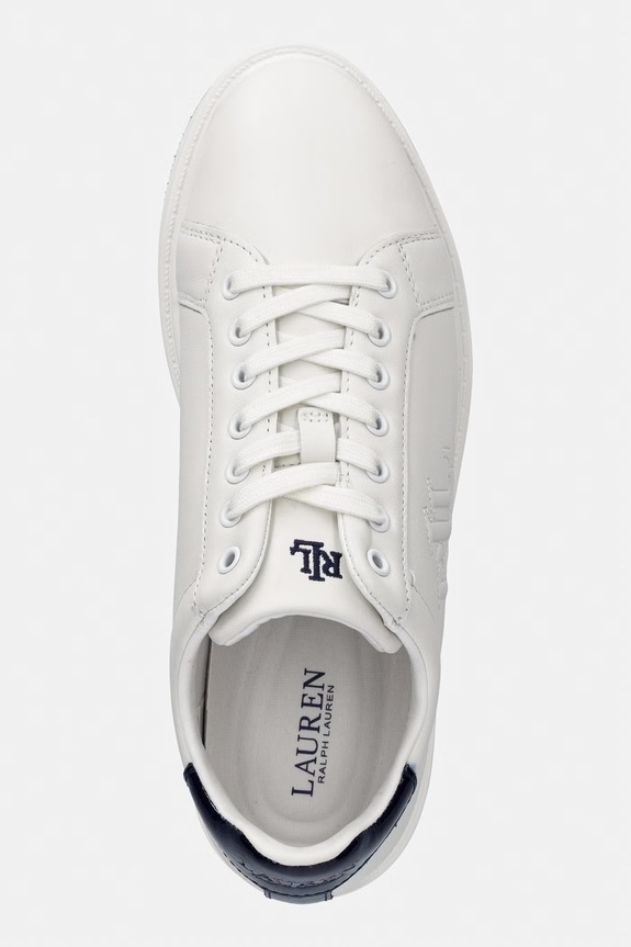 Lauren Ralph Lauren Ainsley sneakers pentru femei, din piele alb 802959226002.100