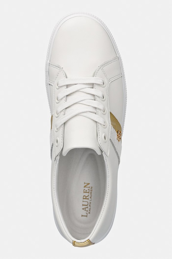 Lauren Ralph Lauren Janson II sneakersy damskie skórzane biały 802P02521002.100