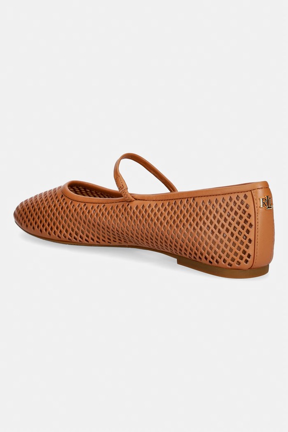 Obuv Lauren Ralph Lauren baleríny kožené Jayna Mj 802P04176006.200 hnedá
