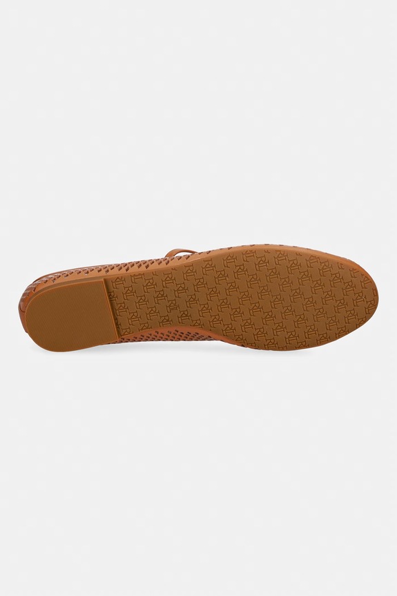 Lauren Ralph Lauren baleríny kožené Jayna Mj 802P04176006.200 hnedá