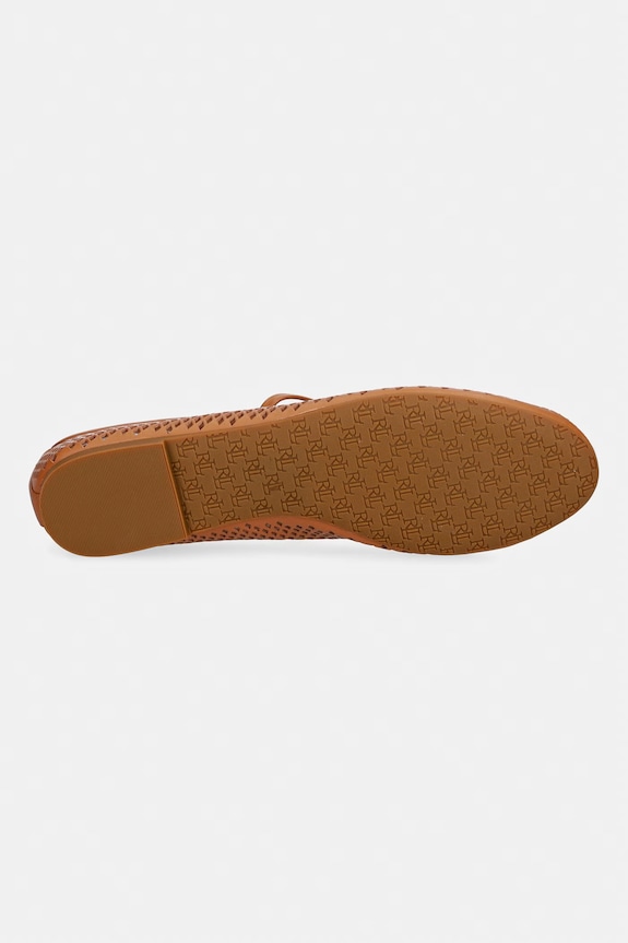 Lauren Ralph Lauren baleríny kožené Jayna Mj 802P04176006.200 hnedá
