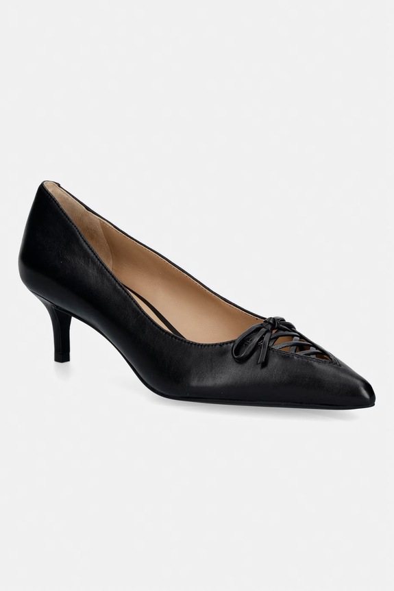Lauren Ralph Lauren szpilki skórzane Adrienne czarny 802P06371001.001
