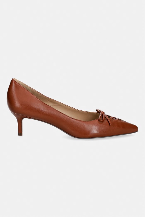 Lauren Ralph Lauren szpilki skórzane Adrienne 802P06371002.200 brązowy SS26