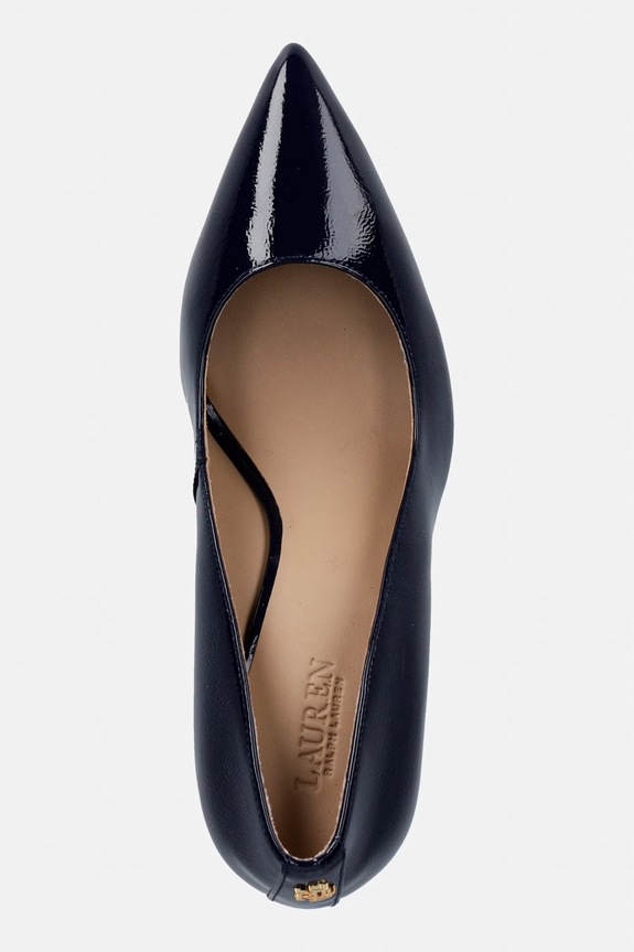 Lauren Ralph Lauren στιλέτο δερμάτινο Lindella II σκούρο μπλε 802P10268001.410
