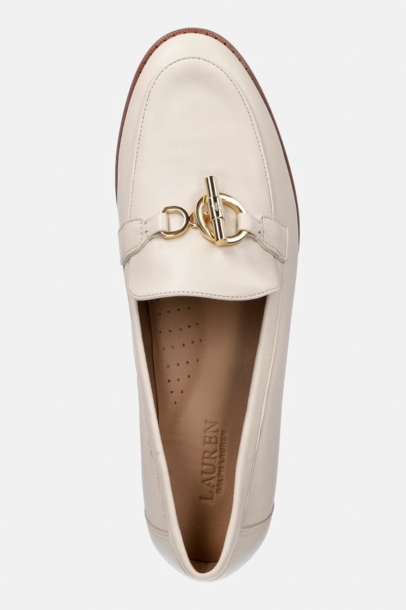 Lauren Ralph Lauren mocasini de damă din piele Blaike bej 802P10270003.100