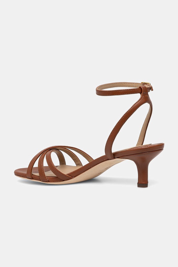 Obuv Lauren Ralph Lauren sandále kožené Kendyl Kttn 802P10397001.200 hnedá
