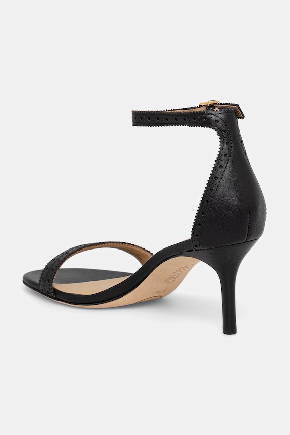 Obuća Lauren Ralph Lauren sandale s visokom potpeticom kožne Allie M 802P10639001.001 crna