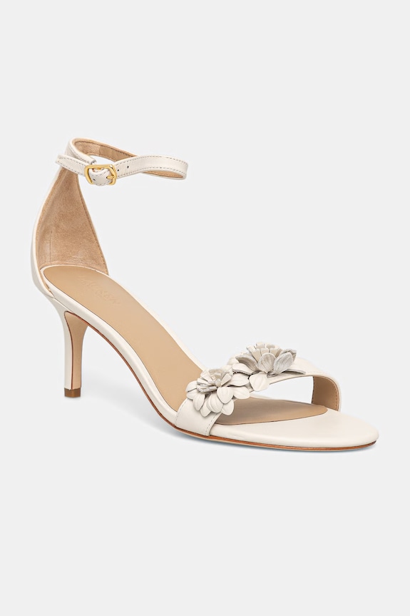 Lauren Ralph Lauren bőr magas sarkú szandál Allie M Flwr bézs 802P10640001.100