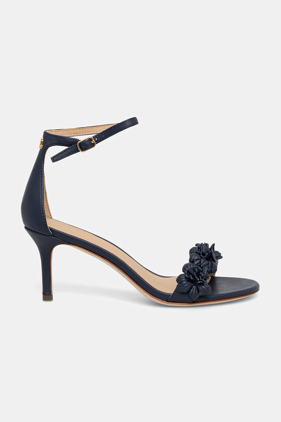 Lauren Ralph Lauren szandál magas sarkú bőr Allie M Flwr 802P10640002.410 sötétkék SS26