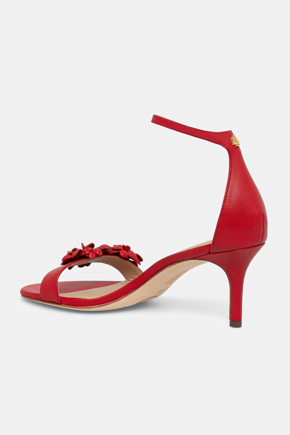 Obuća Lauren Ralph Lauren sandale s visokom potpeticom od kože Allie M Flwr 802P10640003.600 crvena