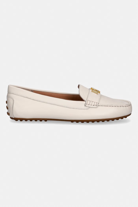Lauren Ralph Lauren mocasini pentru femei, din piele Barnsbury 802852847025.100 bej SS26