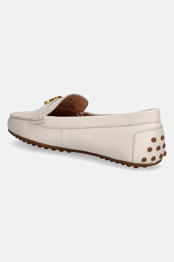 Încălțăminte Lauren Ralph Lauren mocasini pentru femei, din piele Barnsbury 802852847025.100 bej