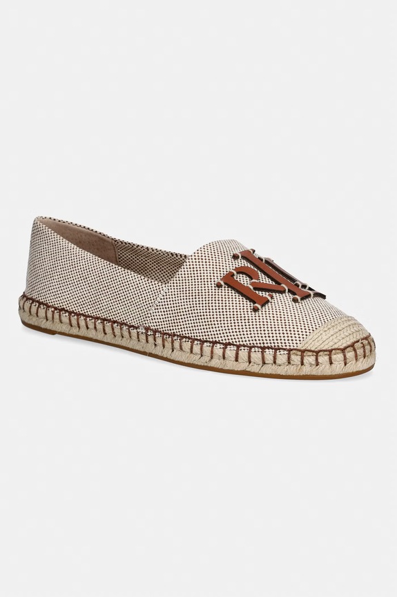 Lauren Ralph Lauren espadrily dámske Cameryn Logo hnedá 802P09065002.250