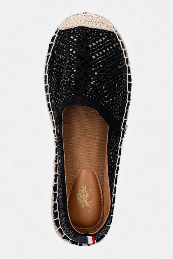 U.S. Polo Assn. espadrile pentru femei IBIZA001 negru IBIZA001W.6C1