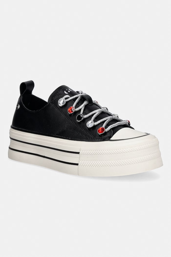 Γυναικεία sneakers δερμάτινα Goe TT2N4073 μαύρο TT2N4073