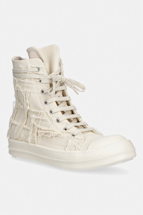 Rick Owens DRKSHDW Denim da donna alta beige DS01F4800.SLASH