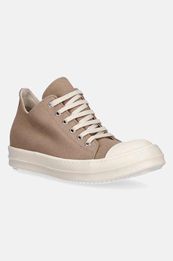 Rick Owens DRKSHDW trampki damskie wysokie syntetyczny beżowy DS01F4802.DO