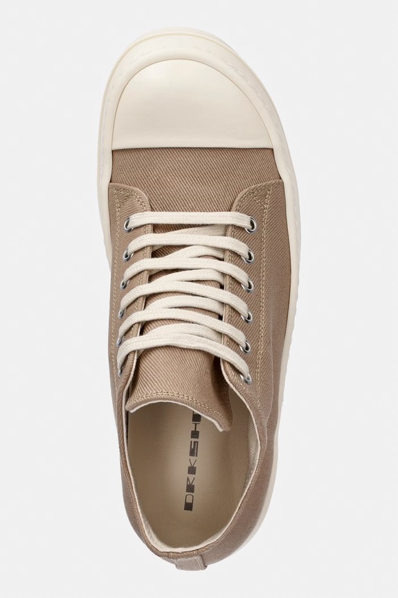 Rick Owens DRKSHDW trampki damskie wysokie beżowy DS01F4802.DO