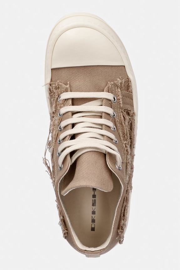 Rick Owens DRKSHDW Denim Low trampki damskie niskie beżowy DS01F4802.SLASH