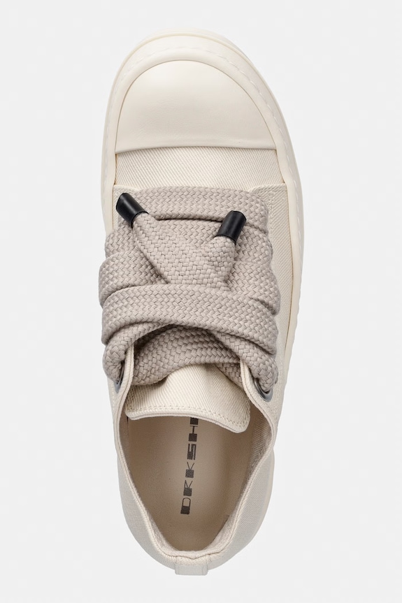 Rick Owens DRKSHDW Denim Jumbolace Low sneakers da donna basse beige DS01F4819.DOW2