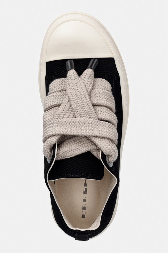 Rick Owens DRKSHDW Mega Bumper Jumbolace Low women's sneakers black DS01F4851.DOW2
