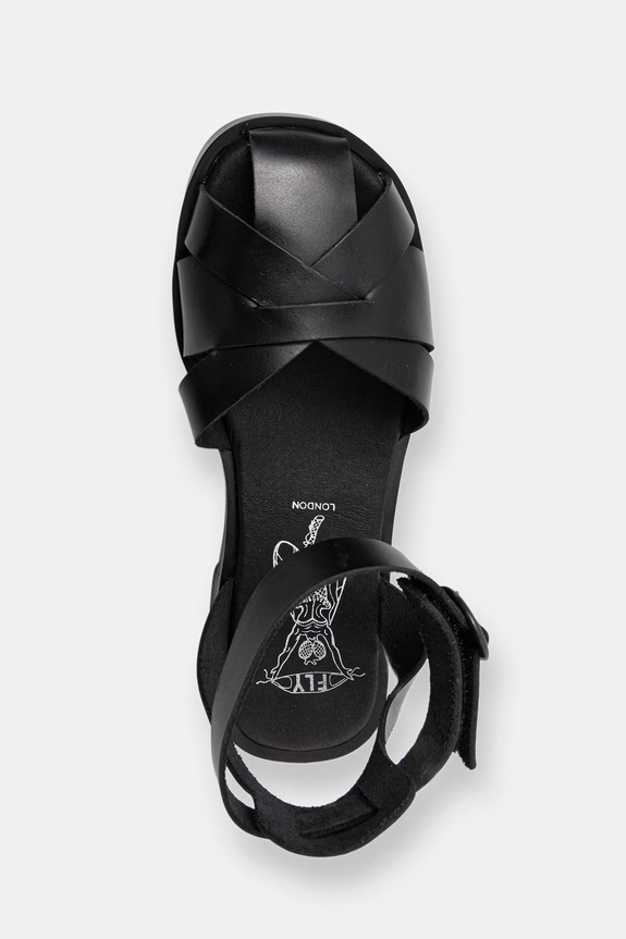 Fly London sandale de piele ALLI409FLY negru P145409000
